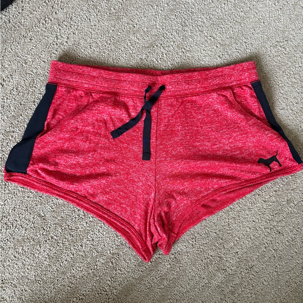 LAST CHANCE PINK Victoria's Secret Heathered Red Pajama Shorts
